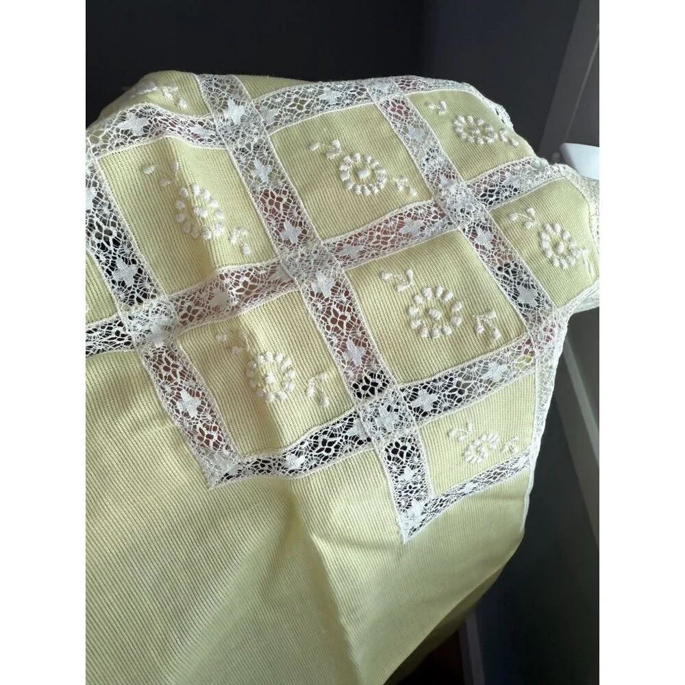 Vintage 70's Handmade Baby Christening Jacket/top w/ blanket.